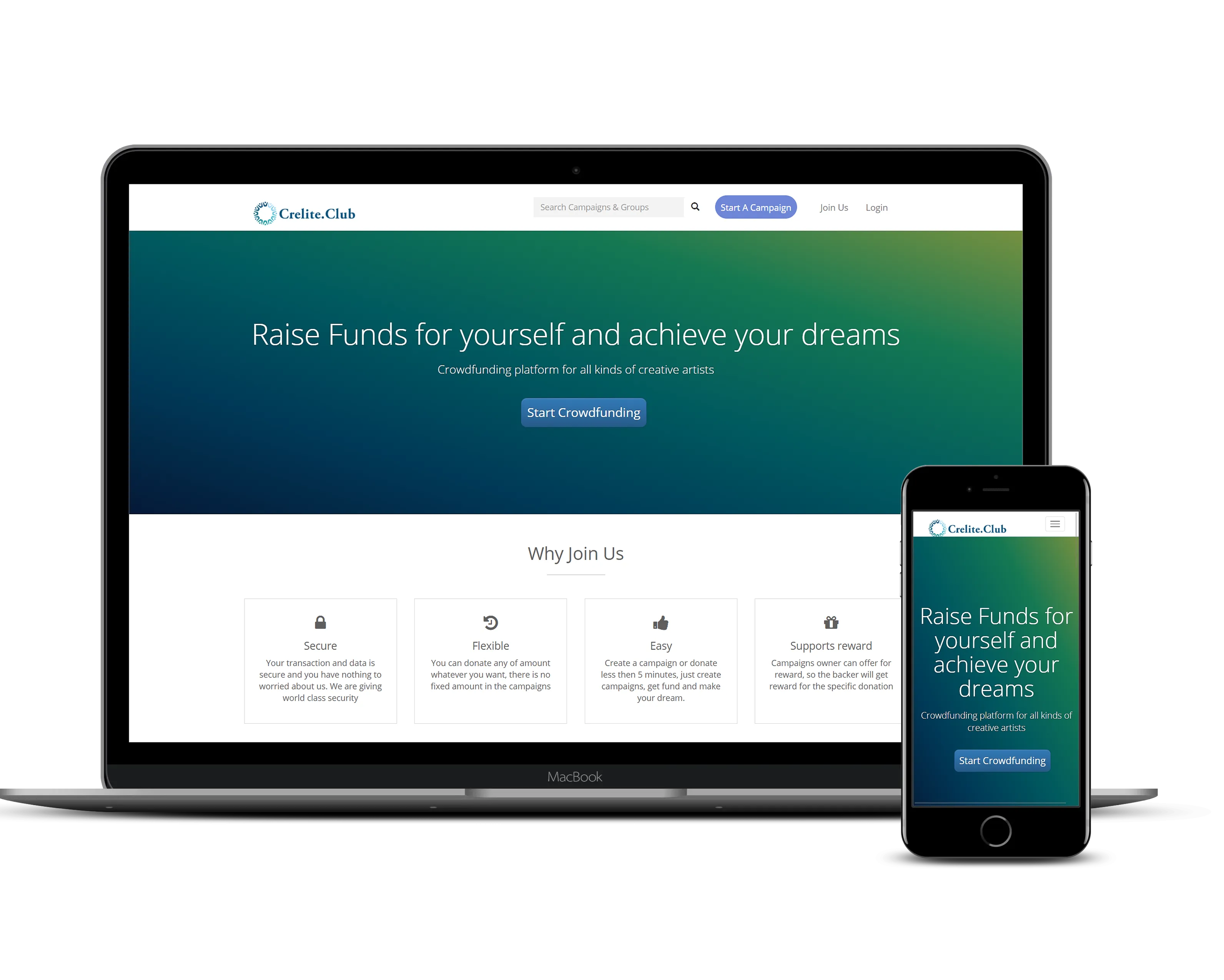 Crelite Club Web screenshot